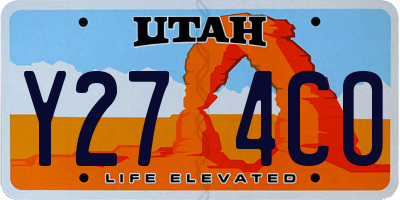UT license plate Y274CO