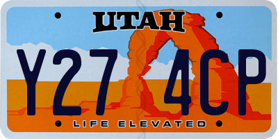 UT license plate Y274CP