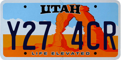 UT license plate Y274CR