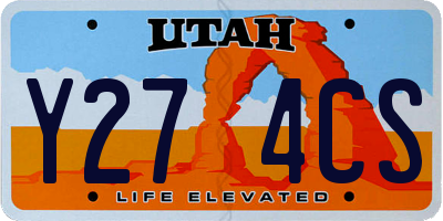 UT license plate Y274CS