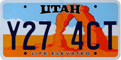 UT license plate Y274CT