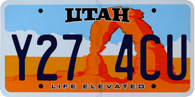 UT license plate Y274CU