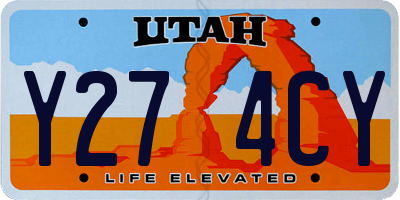 UT license plate Y274CY