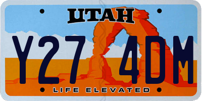 UT license plate Y274DM