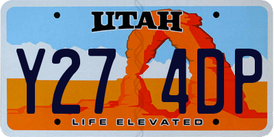 UT license plate Y274DP