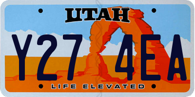 UT license plate Y274EA
