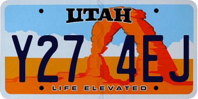 UT license plate Y274EJ