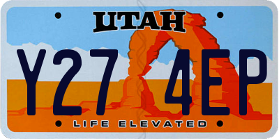 UT license plate Y274EP