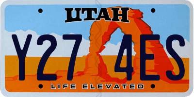 UT license plate Y274ES