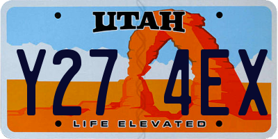 UT license plate Y274EX