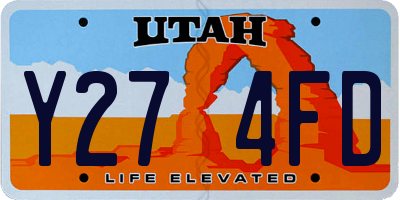UT license plate Y274FD
