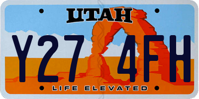 UT license plate Y274FH