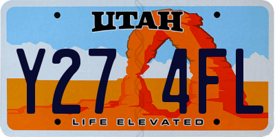 UT license plate Y274FL