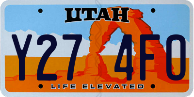 UT license plate Y274FO