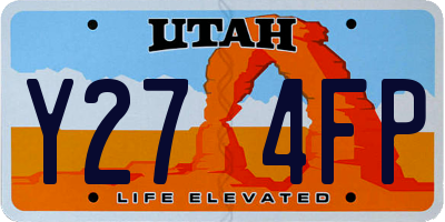 UT license plate Y274FP