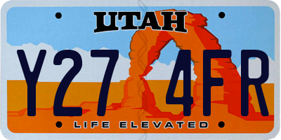 UT license plate Y274FR