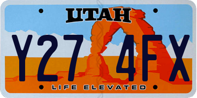UT license plate Y274FX