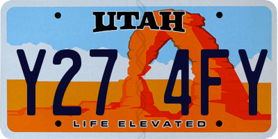 UT license plate Y274FY