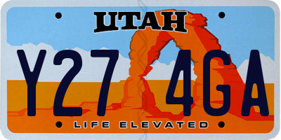 UT license plate Y274GA