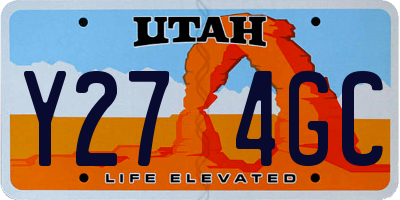UT license plate Y274GC