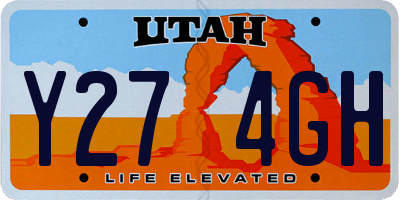 UT license plate Y274GH