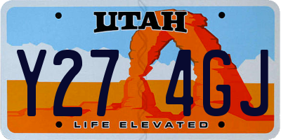 UT license plate Y274GJ