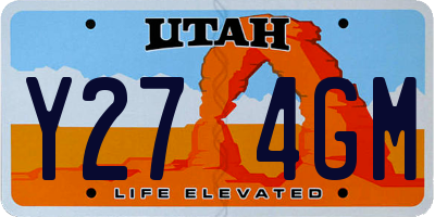 UT license plate Y274GM