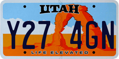UT license plate Y274GN