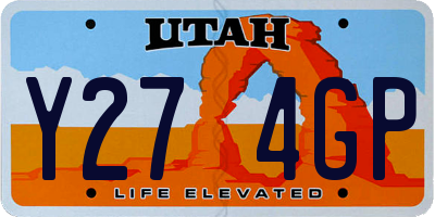 UT license plate Y274GP