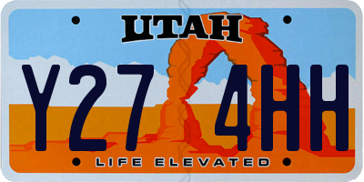 UT license plate Y274HH