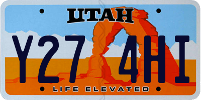 UT license plate Y274HI