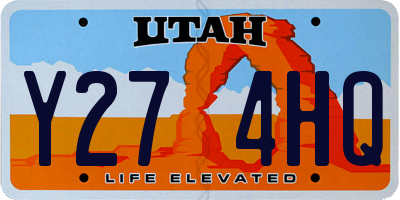 UT license plate Y274HQ