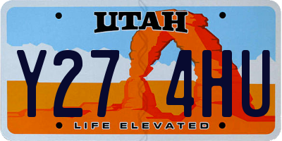 UT license plate Y274HU