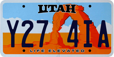 UT license plate Y274IA