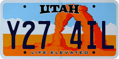 UT license plate Y274IL