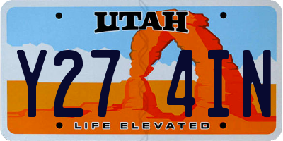 UT license plate Y274IN