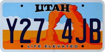 UT license plate Y274JB