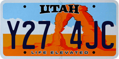 UT license plate Y274JC