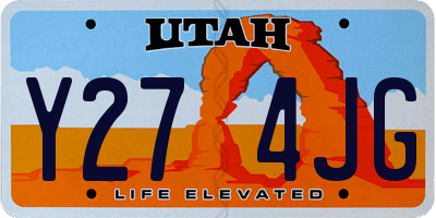 UT license plate Y274JG