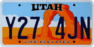 UT license plate Y274JN