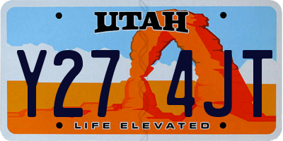 UT license plate Y274JT