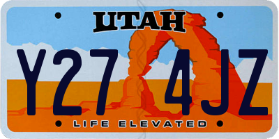 UT license plate Y274JZ