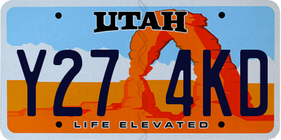 UT license plate Y274KD