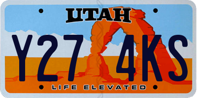 UT license plate Y274KS