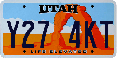UT license plate Y274KT