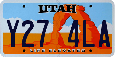 UT license plate Y274LA