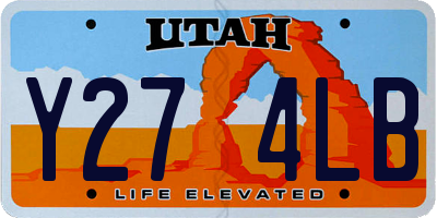 UT license plate Y274LB