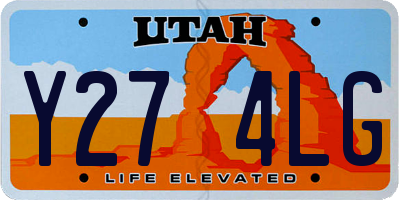 UT license plate Y274LG