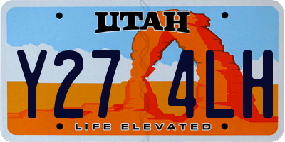UT license plate Y274LH