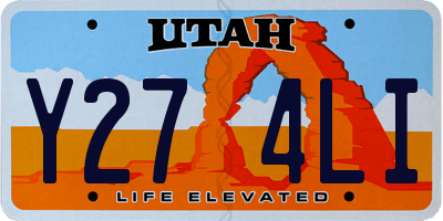 UT license plate Y274LI